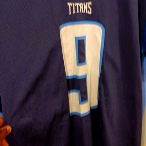 N f l steve mcnair number nine jersey mcdonald's metallic blue and light blue